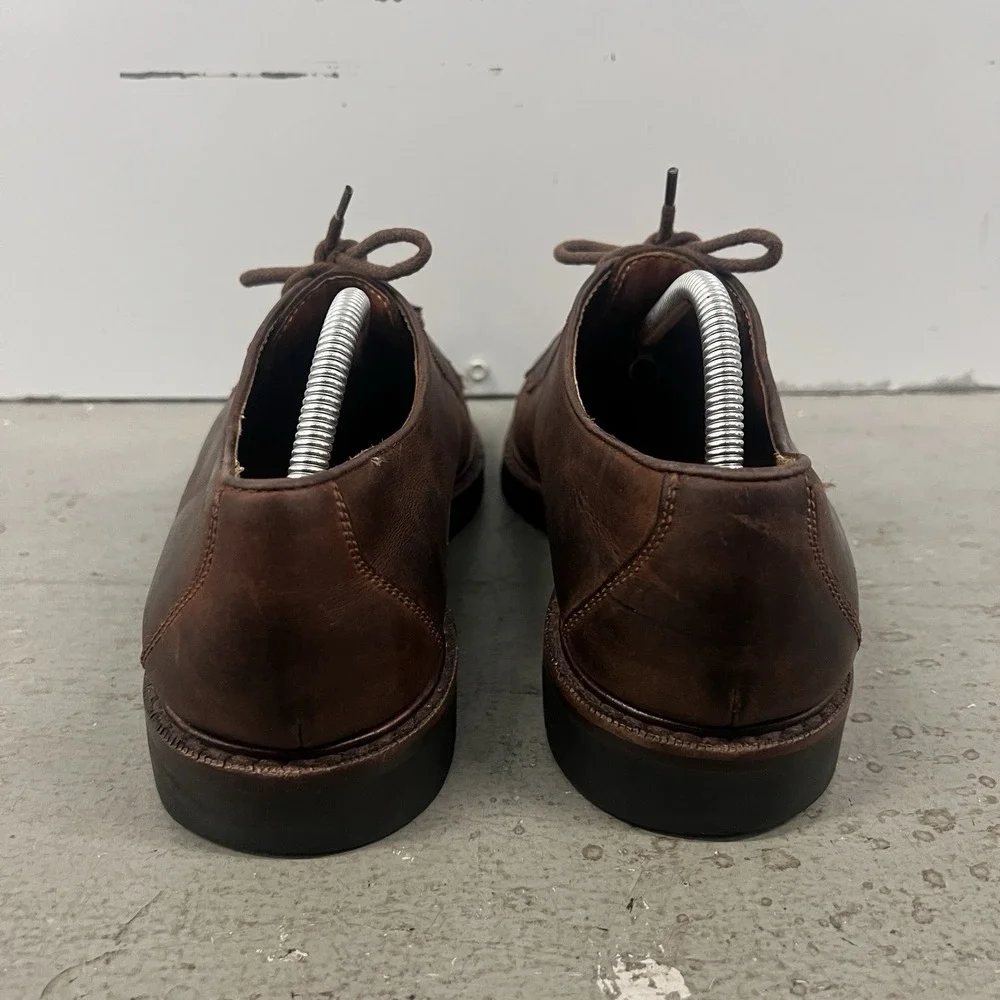 Cole‎ Haan Country Men's 9.5 M Dark Brown Distressed Leather Oxford Derby Shoes